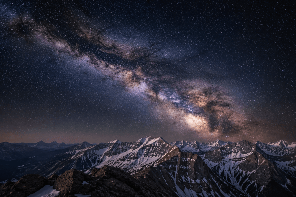 Milky Way above the Rocky Mountains in Colorado