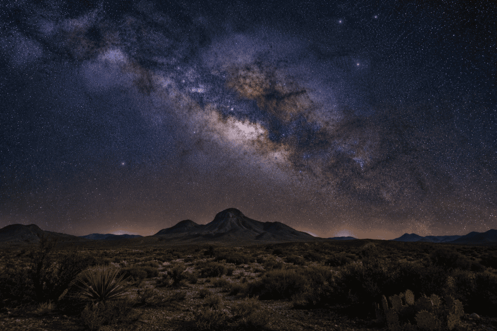 Milky Way above the mountains of West Texas