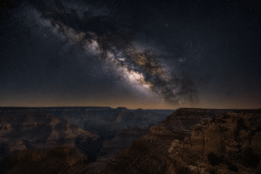 Grand Canyon National Park beneath the Milky Way galaxy