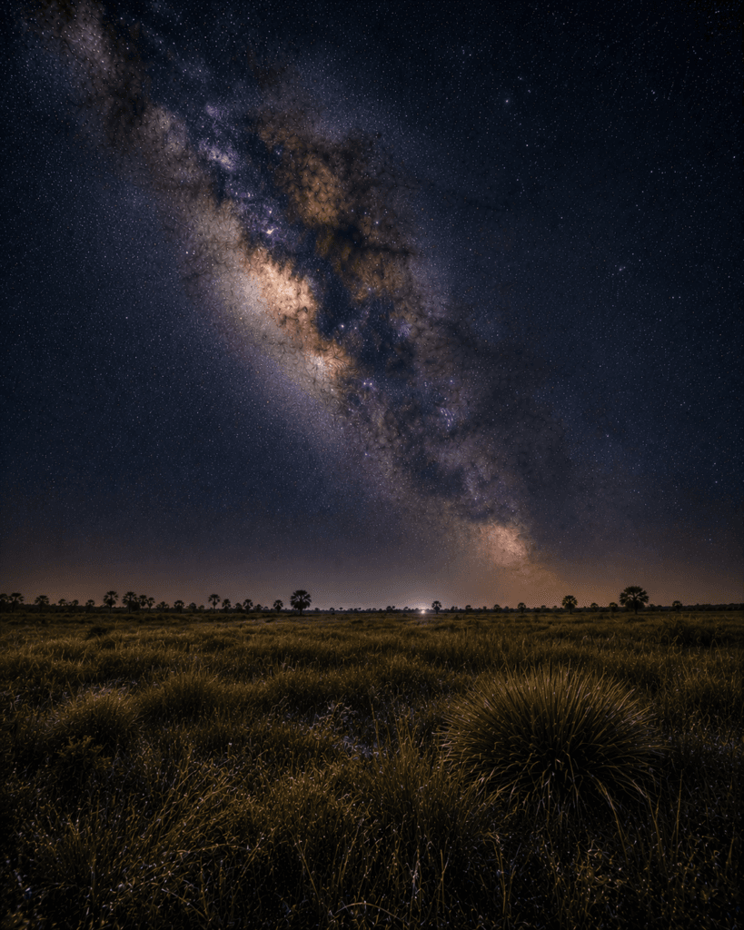 Kissimmee Prairie Preserve beneath the Milky Way galaxy