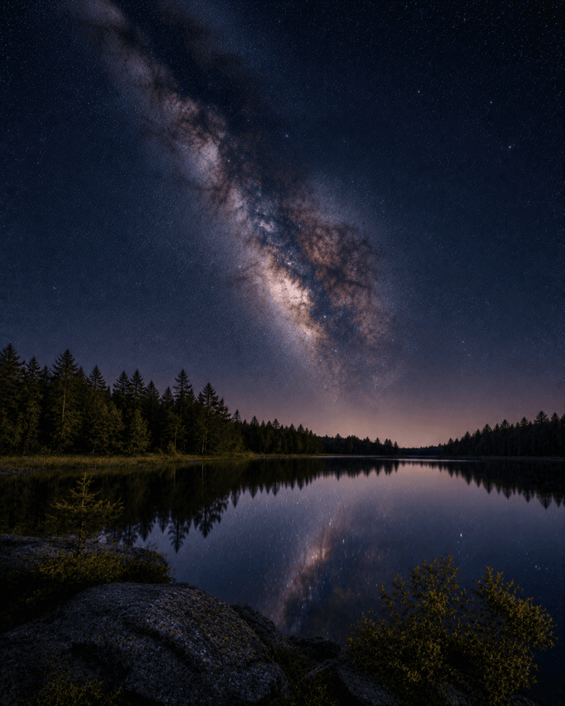 Voyageurs National Park beneath the Milky Way galaxy
