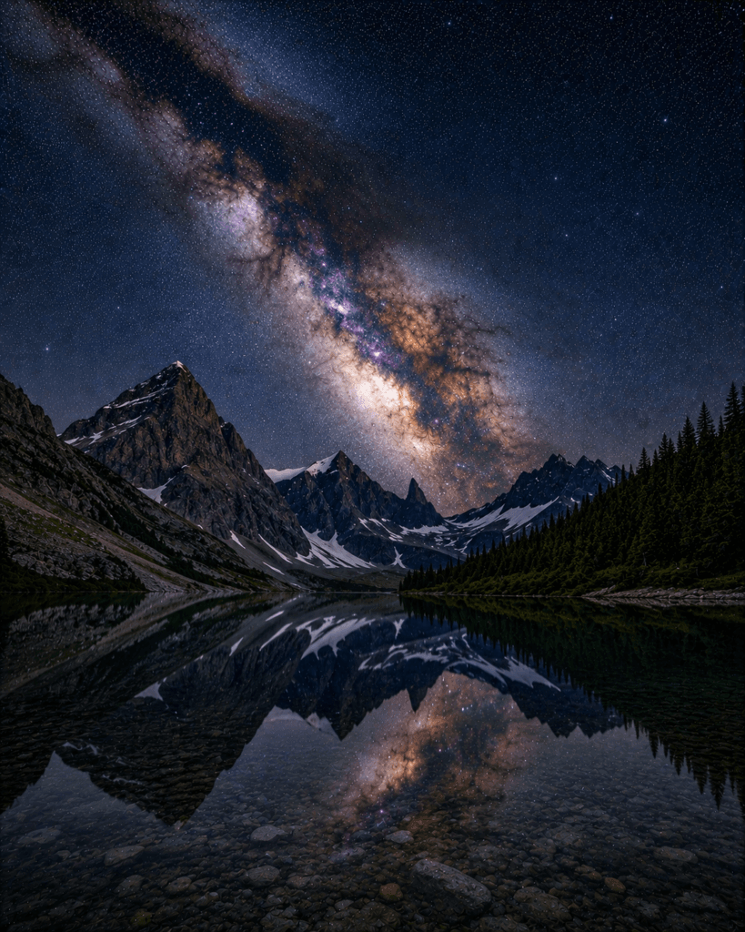 Lake McDonald reflecting the Milky Way