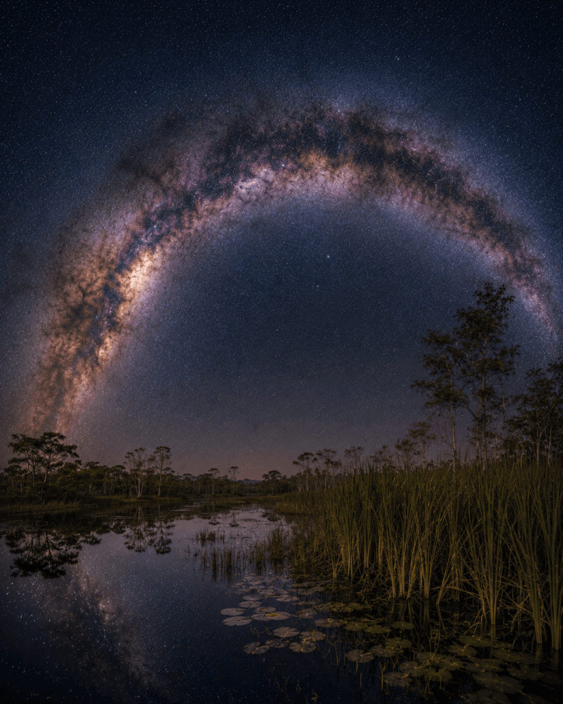 Loop Road Scenic Drive under a star-filled sky