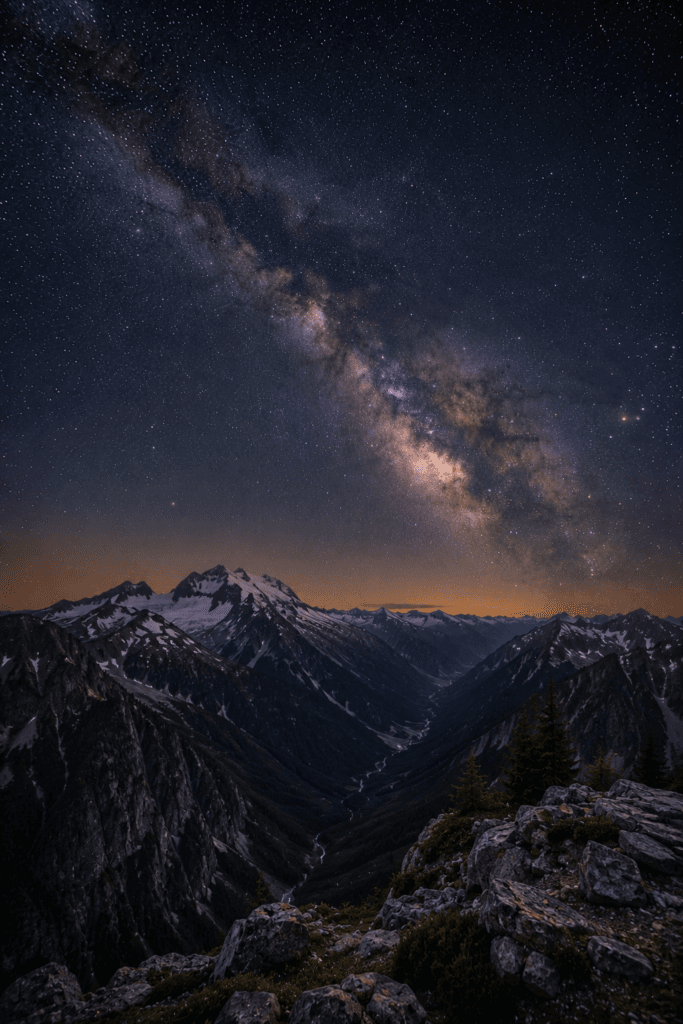Milky Way above the North Cascades in Washington