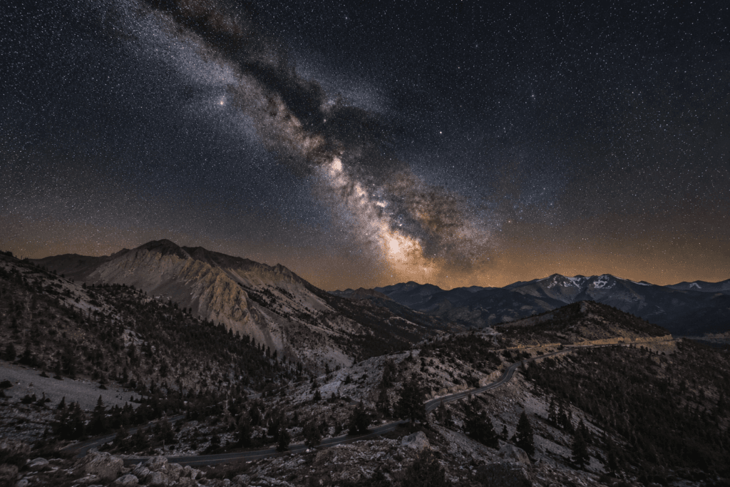 Wheeler Peak Scenic Drive night sky panorama