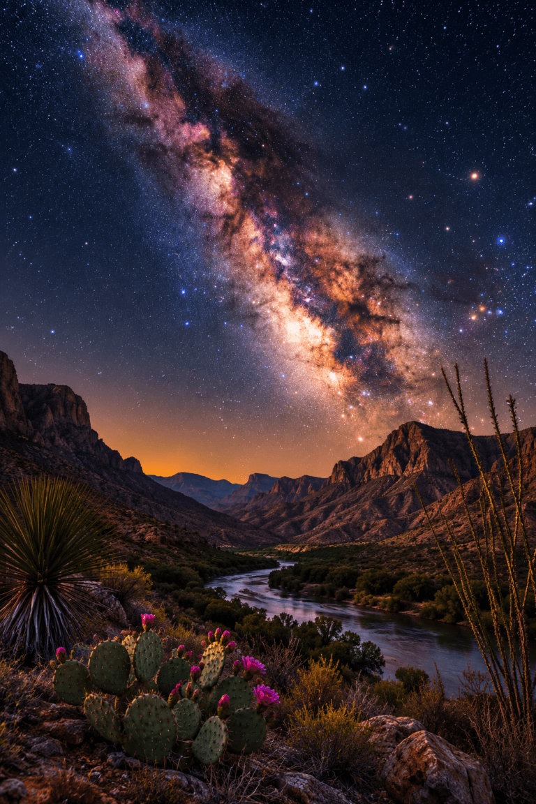 Big Bend National Park beneath the Milky Way galaxy