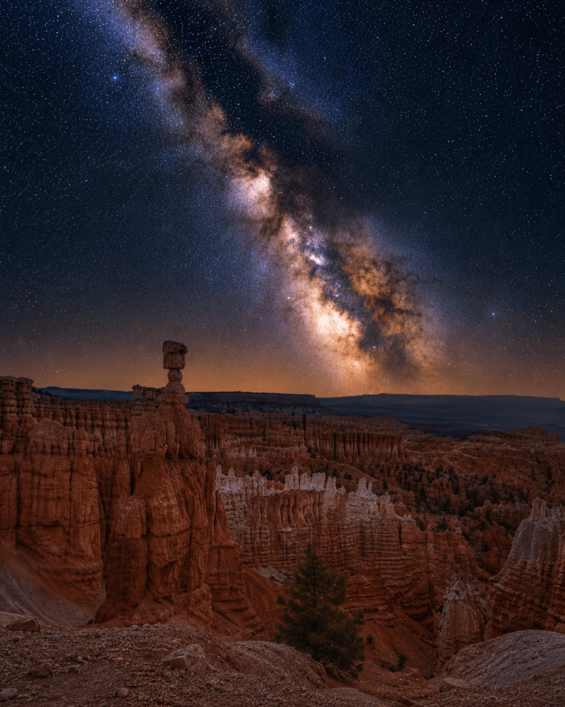 Astrophotography scene in Bryce Canyon National Park