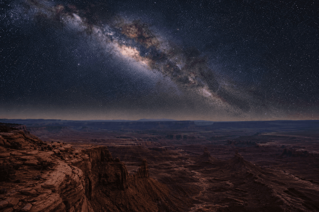 Astrophotography scene in Canyonlands National Park