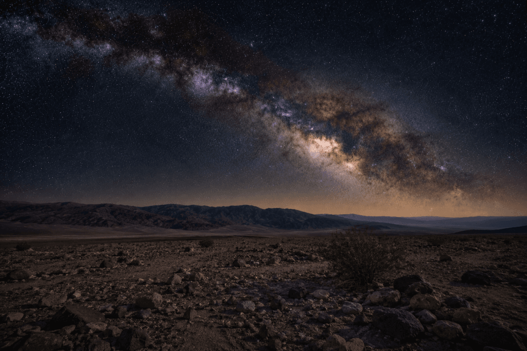 Astrophotography scene in Death Valley National Park